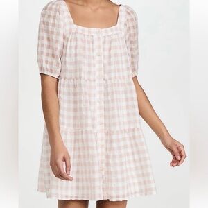 EN SAISON Pink + White Gingham Dress